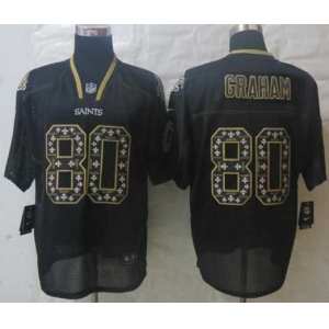 nike nfl jerseys new orleans saints #80 graham black[Elite united sideline]