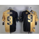 nike nfl jerseys new orleans saints #9 brees golden-black[Elite split 50th Patch]