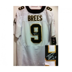 nike nfl jerseys new orleans saints #9 brees white[Elite signature]