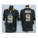 2015 new nike new orleans saints #9 brees black strobe jerseys[limited]