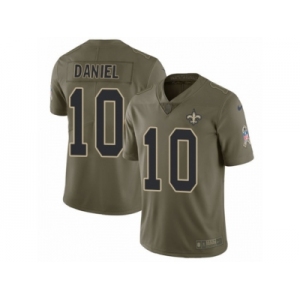 Men Nike New Orleans Saints #10 Chase Daniel Limited Olive 2017 Salute to Service NFL Jersey