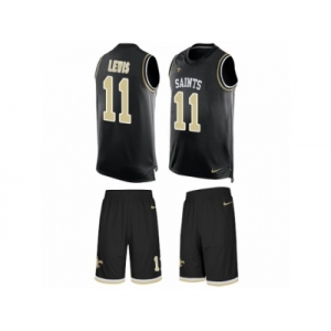 Men Nike New Orleans Saints #11 Tommylee Lewis Limited Black Tank Top Suit NFL Jersey