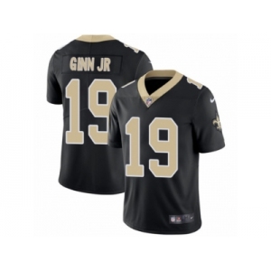 Men Nike New Orleans Saints #19 Ted Ginn Jr Black Team Color Vapor Untouchable Limited Player NFL Jersey