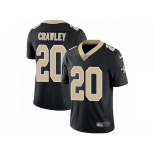 Men Nike New Orleans Saints #20 Ken Crawley Black Team Color Vapor Untouchable Limited Player NFL Jersey