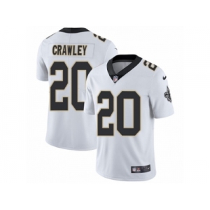 Men Nike New Orleans Saints #20 Ken Crawley White Vapor Untouchable Limited Player NFL Jersey