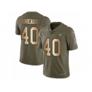 Men Nike New Orleans Saints #40 Delvin Breaux Limited Olive Gold 2017 Salute to Service NFL Jersey