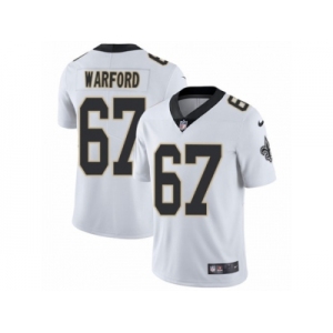 Men Nike New Orleans Saints #67 Larry Warford White Vapor Untouchable Limited Player NFL Jersey