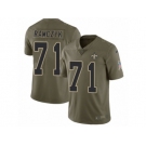 Men Nike New Orleans Saints #71 Ryan Ramczyk Limited Olive 2017 Salute to Service NFL Jersey