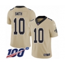 Men's New Orleans Saints #10 Tre'Quan Smith Limited Gold Inverted Legend 100th Season Football Jersey