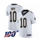 Men's New Orleans Saints #10 Tre'Quan Smith White Vapor Untouchable Limited Player 100th Season Football Jersey