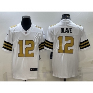 Men's New Orleans Saints #12 Chris Olave White 2022 Color Rush Stitched NFL Nike Limited Jersey