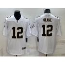 Men's New Orleans Saints #12 Chris Olave White 2022 Vapor Untouchable Stitched NFL Nike Limited Jersey