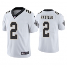 Men's New Orleans Saints #2 Spencer Rattler White 2025 Vapor Limited Football Stitched Jersey