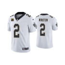 Men's New Orleans Saints 2022 #2 Jameis Winston White With 4-star C Patch Vapor Untouchable Limited Stitched NFL Jersey