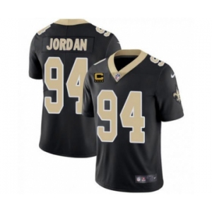 Men's New Orleans Saints 2022 #94 Cameron Jordan Black With 4-star C Patch Vapor Untouchable Limited Stitched NFL Jersey