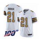 Men's New Orleans Saints #21 Patrick Robinson Limited White Rush Vapor Untouchable 100th Season Football Jersey