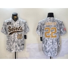 Men's New Orleans Saints #22 Rashid Shaheed Arctic Camo 2024 Salute to Service Stitched Baseball Jerseys