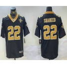 Men's New Orleans Saints #22 Rashid Shaheed Black With Team Patch 2024 Vapor Limited Stitched Jersey