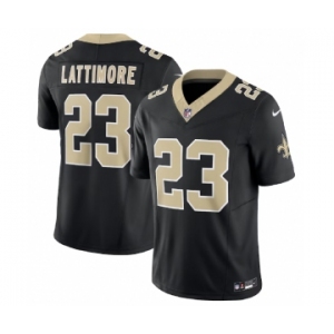 Men's New Orleans Saints #23 Marshon Lattimore Black 2023 F.U.S.E. Vapor Untouchable Limited Football Stitched Jersey