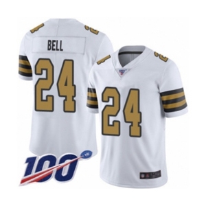 Men's New Orleans Saints #24 Vonn Bell Limited White Rush Vapor Untouchable 100th Season Football Jersey