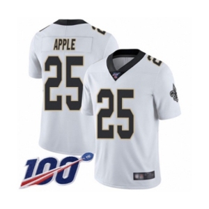 Men's New Orleans Saints #25 Eli Apple White Vapor Untouchable Limited Player 100th Season Football Jersey