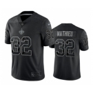 Men's New Orleans Saints #32 Tyrann Mathieu Black Reflective Limited Stitched Football Jersey