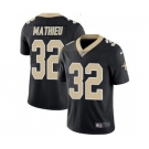 Men's New Orleans Saints #32 Tyrann Mathieu Black Vapor Limited Stitched Jersey