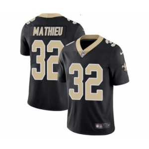 Men's New Orleans Saints #32 Tyrann Mathieu Black Vapor Limited Stitched Jersey