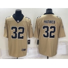 Men's New Orleans Saints #32 Tyrann Mathieu Gold Inverted Legend Stitched Jersey