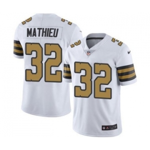 Men's New Orleans Saints #32 Tyrann Mathieu White Color Rush Limited Stitched Jersey