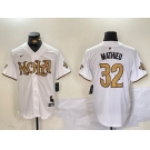 Men's New Orleans Saints #32 Tyrann Mathieu White Cool Base Stitched Baseball Jersey