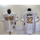 Men's New Orleans Saints #32 Tyrann Mathieu White Cool Base Stitched Baseball Jerseys