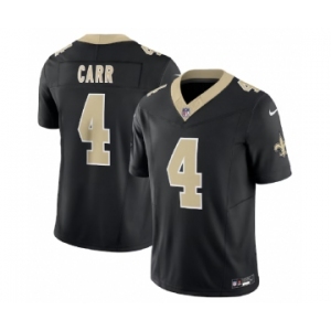 Men's New Orleans Saints #4 Derek Carr Black 2023 F.U.S.E. Vapor Untouchable Limited Football Stitched Jersey