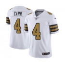 Men's New Orleans Saints #4 Derek Carr White Color Rush Limited Stitched Jersey