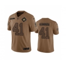 Men's New Orleans Saints #41 Alvin Kamara 2023 Brown Salute To Service Limited Football Stitched Jersey