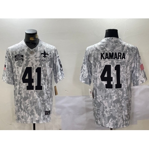 Men's New Orleans Saints #41 Alvin Kamara Arctic Camo 2024 FUSE Salute to Service Limited Stitched Jersey