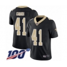 Men's New Orleans Saints #41 Alvin Kamara Black Team Color Vapor Untouchable Limited Player 100th Season Football Jersey