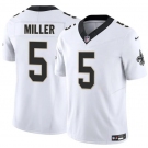 Men's New Orleans Saints #5 Kendre Miller White 2025 F.U.S.E Vapor Limited Football Stitched Jersey