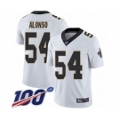 Men's New Orleans Saints #54 Kiko Alonso White Vapor Untouchable Limited Player 100th Season Football Jersey