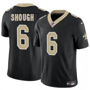 Men's New Orleans Saints #6 Tyler Shough Black 2025 Draft F.U.S.E. Vapor Limited Football Stitched Jersey