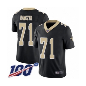Men's New Orleans Saints #71 Ryan Ramczyk Black Team Color Vapor Untouchable Limited Player 100th Season Football Jersey