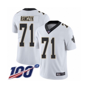 Men's New Orleans Saints #71 Ryan Ramczyk White Vapor Untouchable Limited Player 100th Season Football Jersey