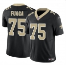 Men's New Orleans Saints #75 Taliese Fuaga Black 2024 Draft F.U.S.E. Vapor Limited Football Stitched Jersey