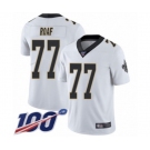 Men's New Orleans Saints #77 Willie Roaf White Vapor Untouchable Limited Player 100th Season Football Jersey