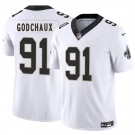 Men's New Orleans Saints #91 Davon Godchaux White 2025 F.U.S.E. Vapor Limited Football Stitched Jersey