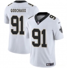 Men's New Orleans Saints #91 Davon Godchaux White 2025 Vapor Limited Football Stitched Jersey