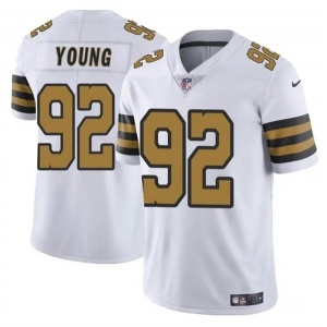 Men's New Orleans Saints #92 Chase Young White Color Rush Limited Football Stitched Jersey