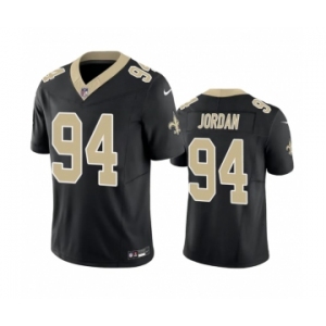 Men's New Orleans Saints #94 Cameron Jordan Black 2023 F.U.S.E. Vapor Untouchable Limited Stitched Jersey