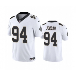 Men's New Orleans Saints #94 Cameron Jordan White 2023 F.U.S.E. Vapor Untouchable Limited Stitched Jersey