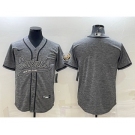 Men's New Orleans Saints Blank Grey With Patch Cool Base Stitched Baseball Jersey